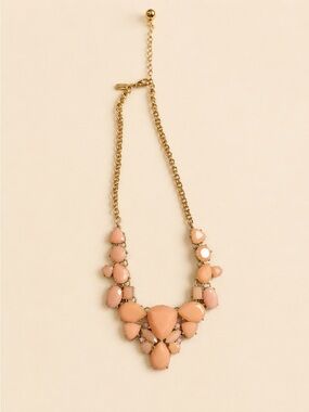 kate spade Peach and Gold Statement Bib Necklace